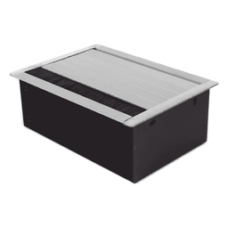 Caja Universal Vacía de 2 Módulos para Instalación en Escritorio (Voz, Datos, Video, Contactos Eléctricos), (No Incluye Accesorios)
