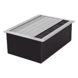 Caja Universal Vacía de 2 Módulos para Instalación en Escritorio (Voz, Datos, Video, Contactos Eléctricos), (No Incluye Accesorios)