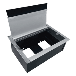 Caja Universal Vacía de 2 Módulos para Instalación en Escritorio (Voz, Datos, Video, Contactos Eléctricos), (No Incluye Accesorios)