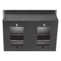 Caja Universal Vacía de 2 Módulos para Instalación en Escritorio (Voz, Datos, Video, Contactos Eléctricos), (No Incluye Accesorios)