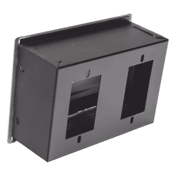 Caja Universal Vacía de 2 Módulos para Instalación en Escritorio (Voz, Datos, Video, Contactos Eléctricos), (No Incluye Accesorios)