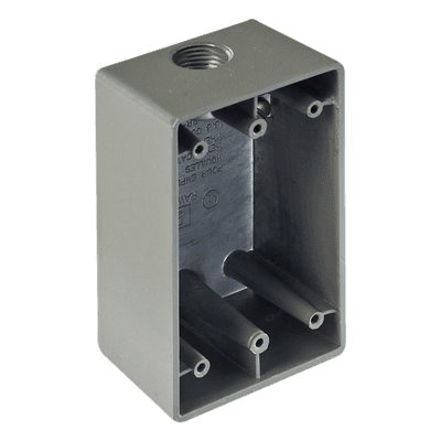 Caja Condulet FS de 3/4" ( 19.05 mm) con una boca a prueba de intemperie.