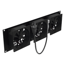 Kit de 3 Ventilador 110 Vca (12 x 12 cm) con Clavija 5-15P. Para instalación en Postes Rack