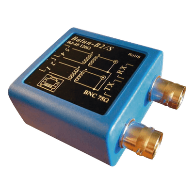 Balun E1 -Adaptador BNC hembra 75 ohms a jack RJ45 120 ohms 