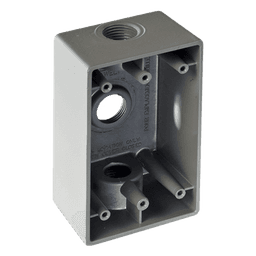 Caja Condulet FS de 3/4" (19.05mm) con tres bocas a prueba de intemperie.