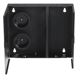 Caja de Conexión de Fibra Óptica, Para Montaje en Pared, Acepta 2 Placas FAP o FMP, Hasta 48 Fibras, Color Negro