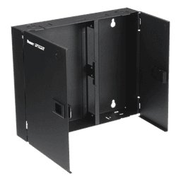 Caja de Conexión de Fibra Óptica, Para Montaje en Pared, Acepta 2 Placas FAP o FMP, Hasta 48 Fibras, Color Negro