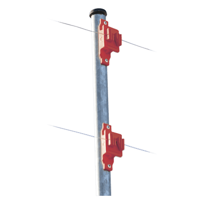 Aislador de Paso Rojo Reforzado para Cercos Eléctricos / Aislamiento hasta 18 kV / Resistente a Clima Extremo / Polipropileno y Policarbonato