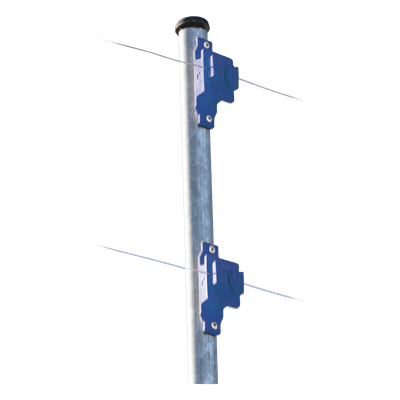 Aislador de Paso Azul Reforzado para Cercos Eléctricos / Aislamiento hasta 18 kV / Resistente a Clima Extremo / Polipropileno y Policarbonato