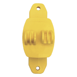 Aislador de Paso Amarillo Reforzado para Cercos Eléctricos / Aislamiento hasta 18 kV / Resistente a Clima Extremo / Polipropileno y Policarbonato