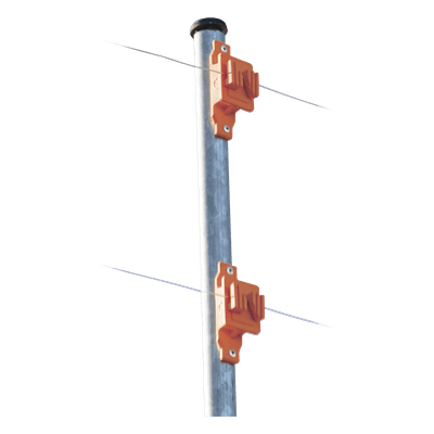 Aislador de Paso Naranja Reforzado para Cercos Eléctricos / Aislamiento hasta 18 kV / Resistente a Clima Extremo / Polipropileno y Policarbonato