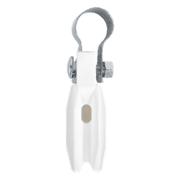 Aislador de Paso o Esquina Blanco con Abrazadera / 33-38 mm / Resina Virgen 100% / Anti-Arqueo / Tubería de Malla Ciclónica
