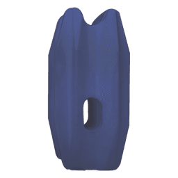 Aislador Azul de Esquina para Cercos Eléctricos / 18 kV / Resinas Vírgenes / Resistencia 7.5-10.2 kg / Anti UV / 66 mm x 31.6 mm