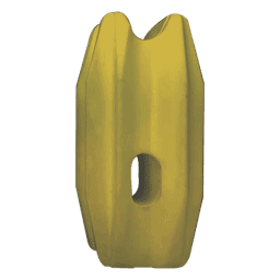 Aislador de Esquina Amarillo para Cercos Eléctricos / 18 kV / Resinas Vírgenes / Resistencia 7.5-10.2 kg / Anti UV / 66 mm x 31.6 mm