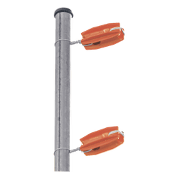 Aislador de Esquina Naranja para Cercos Eléctricos / 18 kV / Resinas Vírgenes / Resistencia 7.5-10.2 kg / Anti UV / 66 mm x 31.6 mm