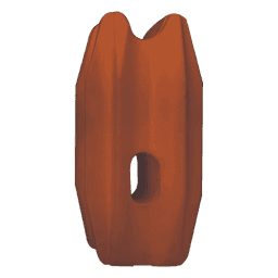 Aislador de Esquina Naranja para Cercos Eléctricos / 18 kV / Resinas Vírgenes / Resistencia 7.5-10.2 kg / Anti UV / 66 mm x 31.6 mm