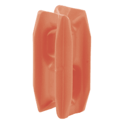 Aislador de Esquina Naranja para Cercos Eléctricos / 18 kV / Resinas Vírgenes / Resistencia 7.5-10.2 kg / Anti UV / 66 mm x 31.6 mm