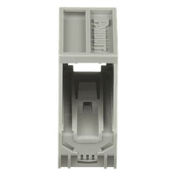 Adaptador de 1 Puerto, Para Conectores Tipo Mini-Com, Montaje en Riel Din Estándar de 35 mm (1.38 pulgadas), Color Gris Internacional
