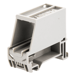 Adaptador de 1 Puerto, Para Conectores Tipo Mini-Com, Montaje en Riel Din Estándar de 35 mm (1.38 pulgadas), Color Gris Internacional
