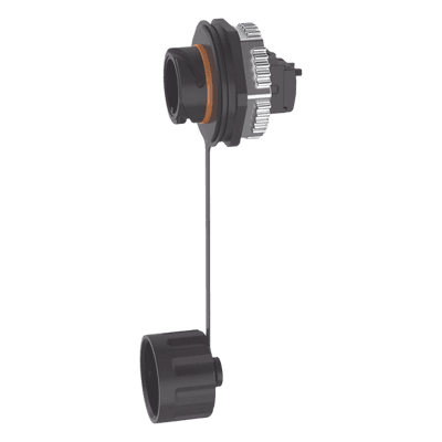 Conector Jack RJ45 de Uso Industrial Estilo TG, Blindado Categoría 6A, Con Tapa Protectora, Protección IP67