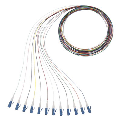 Kit de 12 Pigtails con Conector LC, Monomodo 9/125 OS2, 900um, de 1 Metro (3.28 Pies)