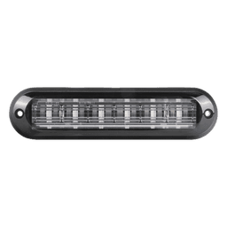 Luz Auxiliar Ultra Brillante IP67 de 6 LEDs, Color Azul, con mica transparente y bisel negro