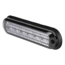 Luz Auxiliar Ultra Brillante IP67 de 6 LEDs, Color Azul, con mica transparente y bisel negro
