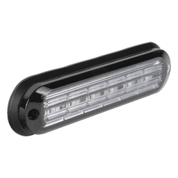 Luz Auxiliar Ultra Brillante IP67 de 6 LEDs, Color Azul, con mica transparente y bisel negro