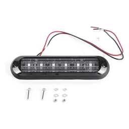 Luz Auxiliar Ultra Brillante IP67 de 6 LEDs, Color Azul, con mica transparente y bisel negro