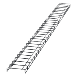 Charola para Canalización Wyr-Grid® Tipo Malla, Con Pintura Electrostática en Color Negro, 8 in (203.2 mm) de Ancho, 53.1 mm de Alto y 3 m de Largo 