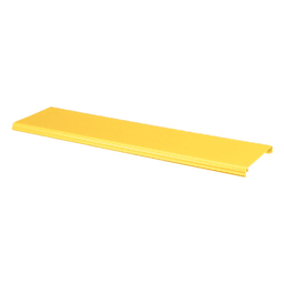 Tapa Con Bisagra a Presión Para Canaleta FiberRunner™ FR6X4YL2, de PVC Rígido, Color Amarillo, 2 m de Largo