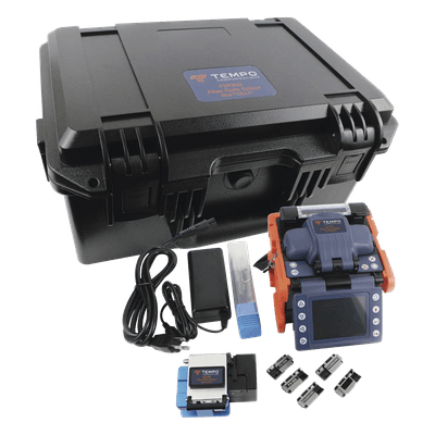 Fusionadora de Fibra Óptica de Alineación por Núcleo con 6 Motores con Pérdida Típica (SM); 0.01 dB (MM); 0.04 dB) / Capacitación Básica Virtual Gratuita