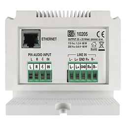 ETAPA DE POTENCIA DE AUDIO IP 2X25W O 1X50W EN FORMATO CARRIL DIN ESTÉREO/MONO