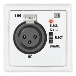 BASE DE ENTRADA MICROFÓNICA XLR PREAMPLIFICADA. BLANCO