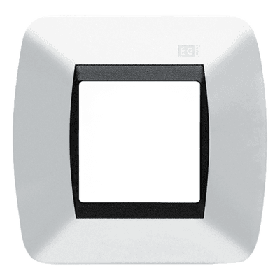 Embellecedor EGI 1 Modulo Para Caja Universal. Color Blanco Nieve