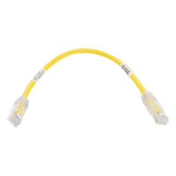 Cable de Parcheo TX6, UTP Cat6, 24 AWG, CM, Color Amarillo, 0.3 Metros (1 Pie)