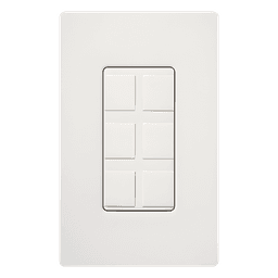 Marco de 6 puertos personalizable para conectores de red, fibra óptica, coaxial y telefonía, inserción a presión, color Snow satinado, serie Satin Colors