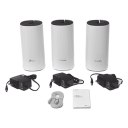 KIT 3 Routers Inalámbricos MESH Interior para Hogar / Doble Banda Wi-Fi 5 AC1200 Mbps / 2 Puerto Gigabit WAN/LAN / 2 Antenas Internas / Administración Mediante la App Deco (iOS, Android) 