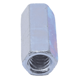 Cople hexagonal roscado cuerda maquina galvanizado de 6.5 mm (1/4")