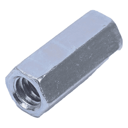 Cople hexagonal roscado cuerda maquina galvanizado de 6.5 mm (1/4")