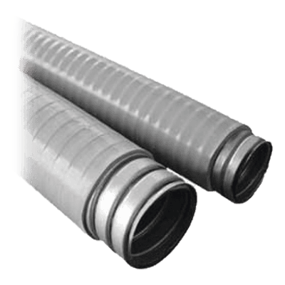 Tubo Flexible tipo Liquidtight de 3/4" (19 mm). Acero + PVC. Rollo de 50 Metros.