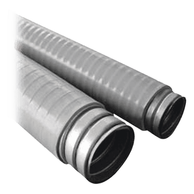 Tubo Flexible tipo Liquidtight de 1 1/2" (38 mm). Acero + Forro PVC. Rollo de 30 Metros.