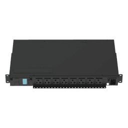 PDU Monitoreable (MI) para Distribución de Energía, Enchufe de Entrada NEMA 5-15P, Con 8 Salidas 5-20R, Horizontal 19in, 120 Vca, 15 Amp, 1UR