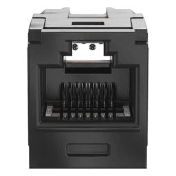 Módulo Acoplador RJ45 a RJ45, Mini-Com, Categoría 6A, Color Negro