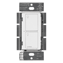 Interruptor on/off inalámbrico de pared para iluminación y ventiladores, 120 V, requiere neutro, control con Pico o desde la app con Smart Bridge, Caseta Wireless