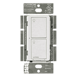 Interruptor on/off inalámbrico de pared para iluminación y ventiladores, 120 V, requiere neutro, control con Pico o desde la app con Smart Bridge, Caseta Wireless