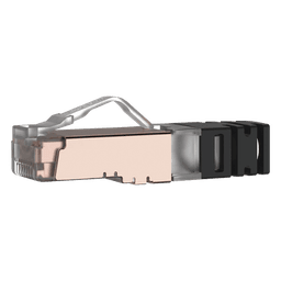 Plug RJ45 Cat6 Blindado, Para Cable Calibre 24-26 AWG, Chapado en Oro de 50 micras, Paquete de 100 Piezas