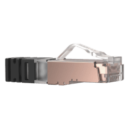 Plug RJ45 Cat6 Blindado, Para Cable Calibre 24-26 AWG, Chapado en Oro de 50 micras, Paquete de 100 Piezas