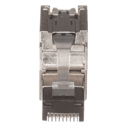 Plug RJ45 Blindado, Instalación Recta, Terminación en Campo Certificable, Compatible con Cat5e, Cat6 y Cat6A, Color Plata