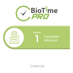Software de Gestión de Asistencia / Licencia Adicional 1 Compañía / Nube Privada / Acceso Web / App Móvil GPS / Multi-Empresarial